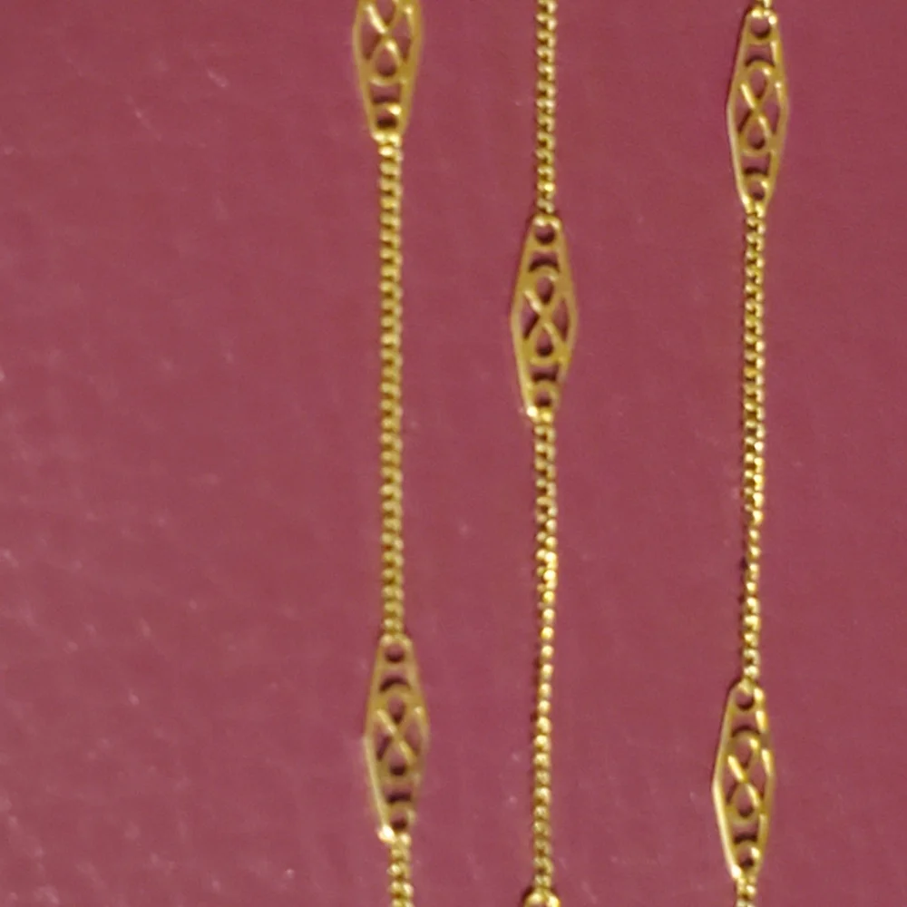 14k Gold Necklace Solid Gold Vintage 20.25 " Rare Find - Picture 2 of 5